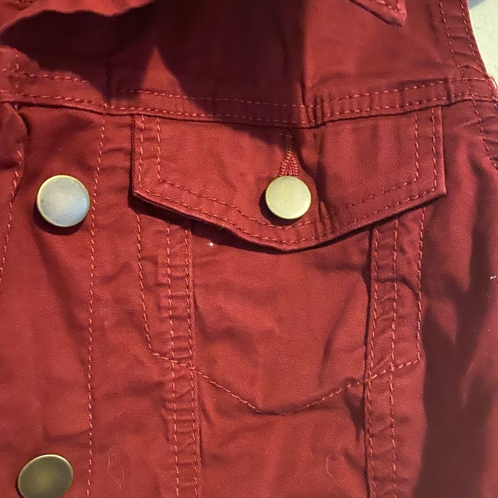 Pendleton Red Denim Button Up Vest - image 5